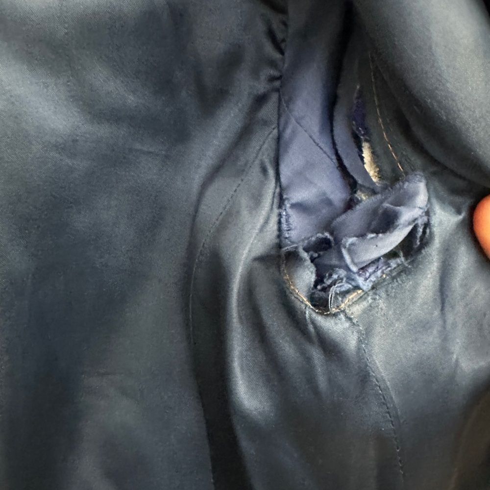 J.Crew Double Cloth Metro Wool Coat THINSULATE Royal Blue Lady Day Size 0P - Picture 10 of 14
